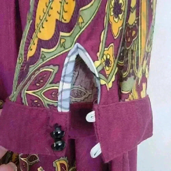 Reborn Dress Women 3X Hippie Floral Paisley 3/4 Sleeve Flowy Boho Festival Artsy - Picture 6 of 6